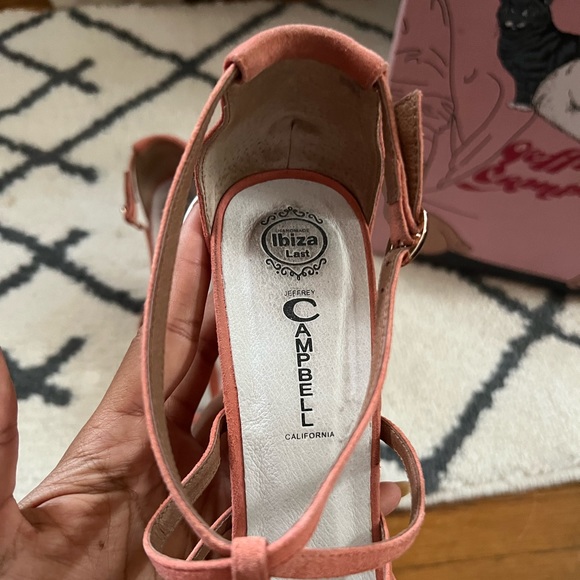 Jeffrey Campbell Pink Suede Laven Platforms Sz 8 - Picture 9 of 16